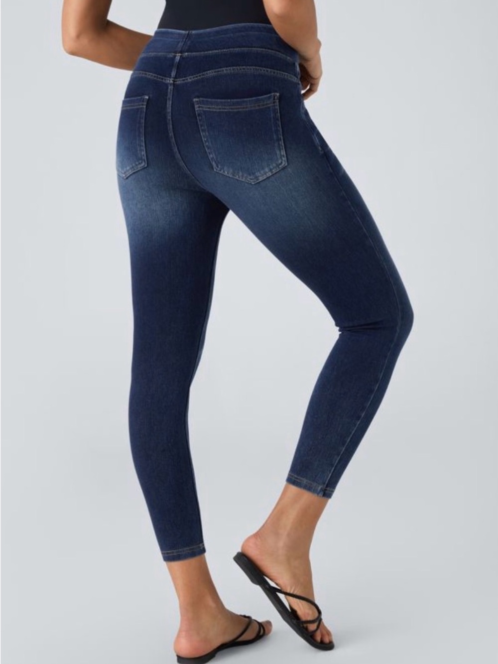 Halara Flex™ High Waisted Pockets Denim Casual Leggings 7/8 - Picture 3 of 7